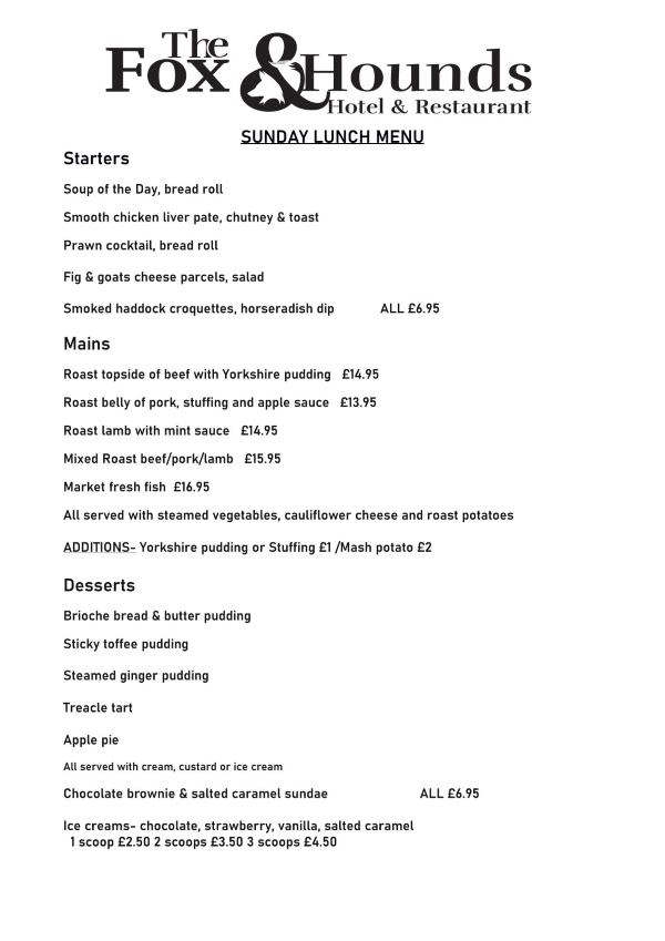 Spring Menu